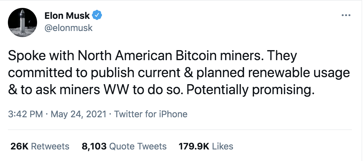 马斯克与比特币矿企沟通可继续挖矿，心系狗狗币开发，戏称“依据月相改动费用真棒”