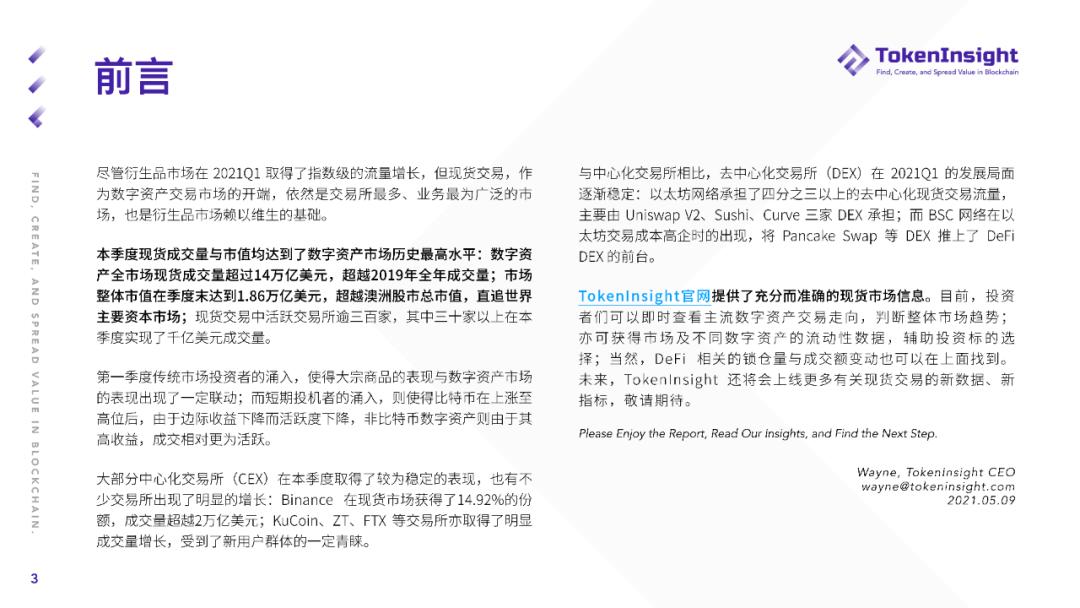 Token insight Q1现货市场研究报告：2019年现货交易总量超过全年成交量