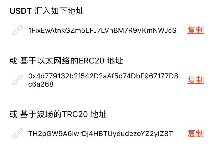 快速查看三种不同类型的usdt