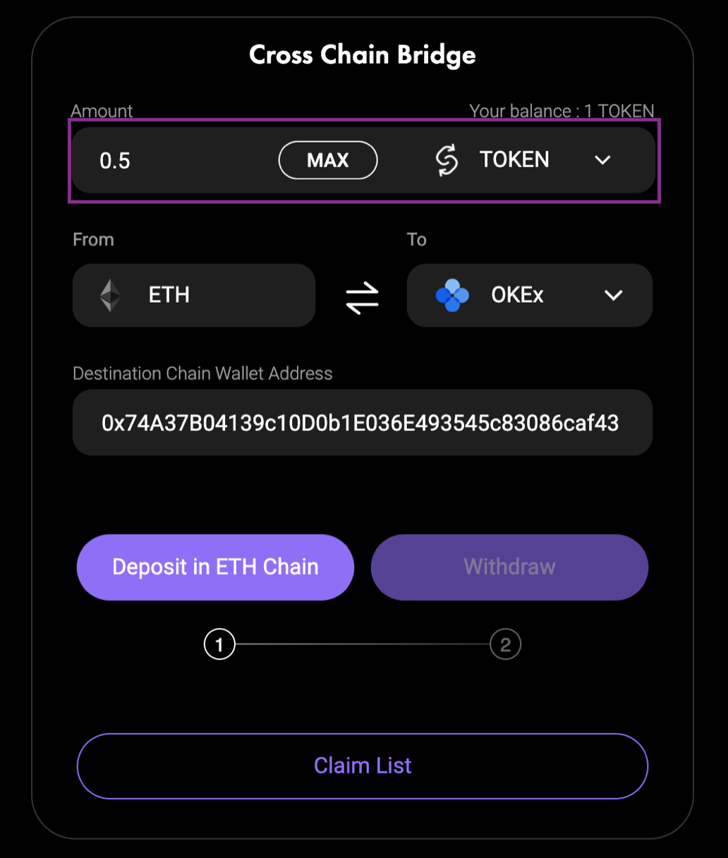 币国际-坐山观虎斗完成ETH和OKEx之间的跨链