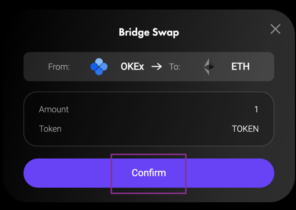 币国际-坐山观虎斗完成ETH和OKEx之间的跨链