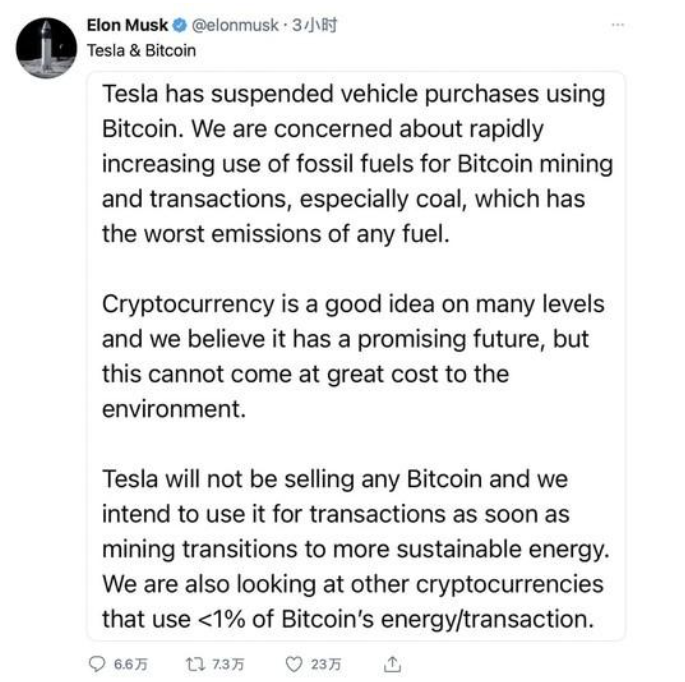 币国际-特斯拉叫停 比特币 付出，马斯克是“喜新厌旧”仍是“欲取姑予”？