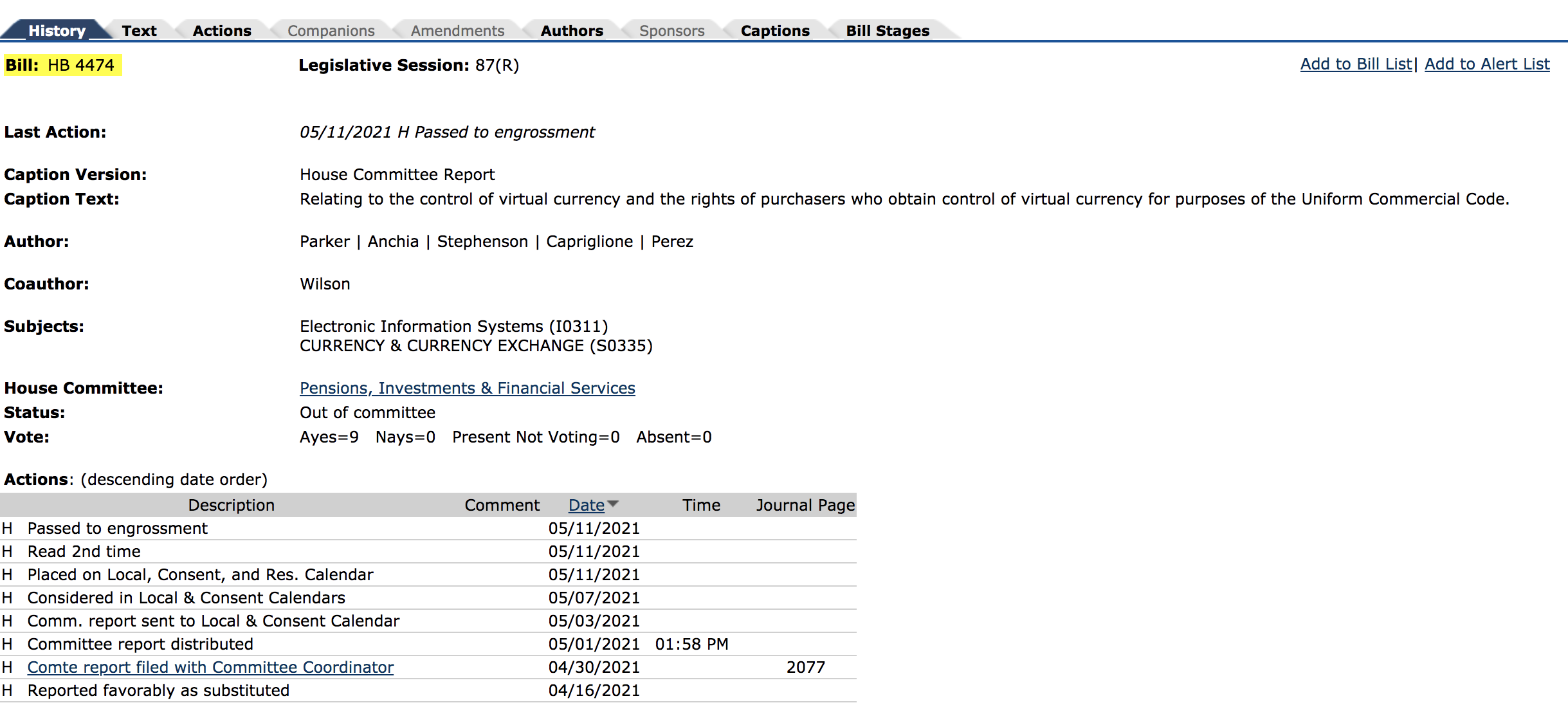 美国德州众议院经过新法案，正式供认加密钱银的合法位置