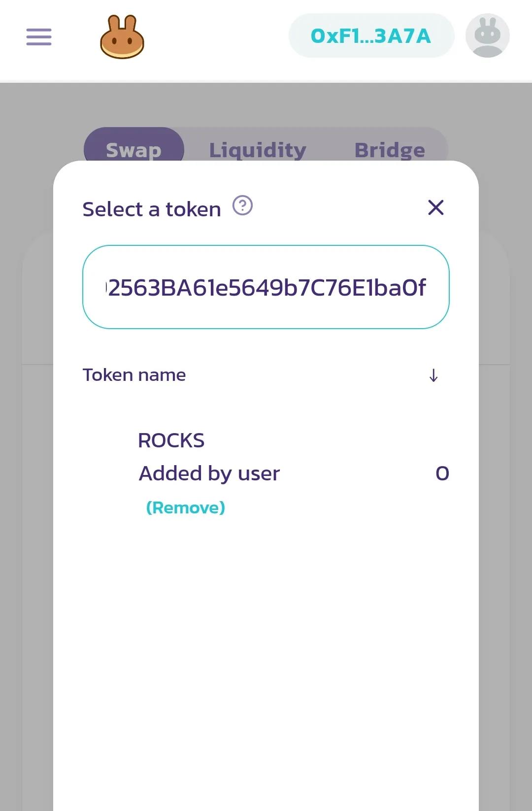 币国际- 坐山观虎斗运用Pancakeswap购买ROCKS代币
