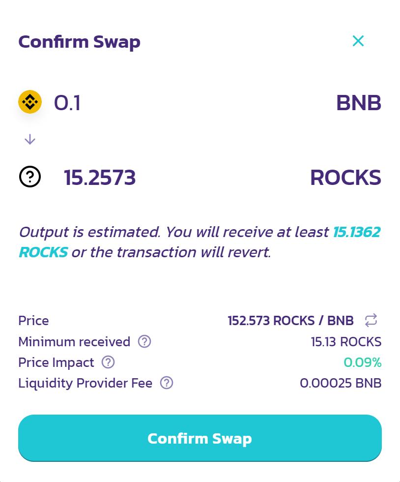 币国际- 坐山观虎斗运用Pancakeswap购买ROCKS代币