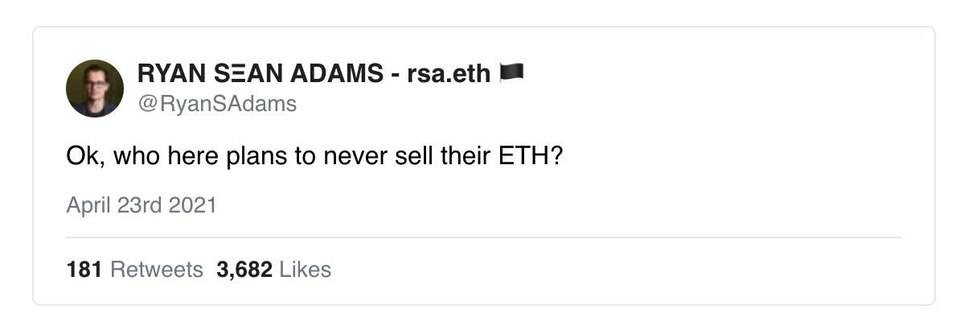 观点：为什么我永远不会卖出 ETH？