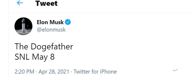 币国际-马斯克再次喊单狗狗币，出资坐山观虎斗被消解成为一场文娱活动？