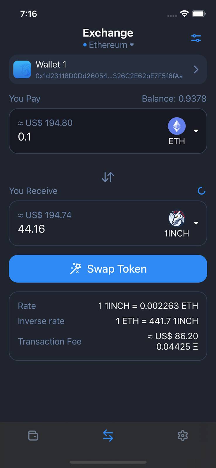 Chain aggregator 1英寸推出加密货币钱包