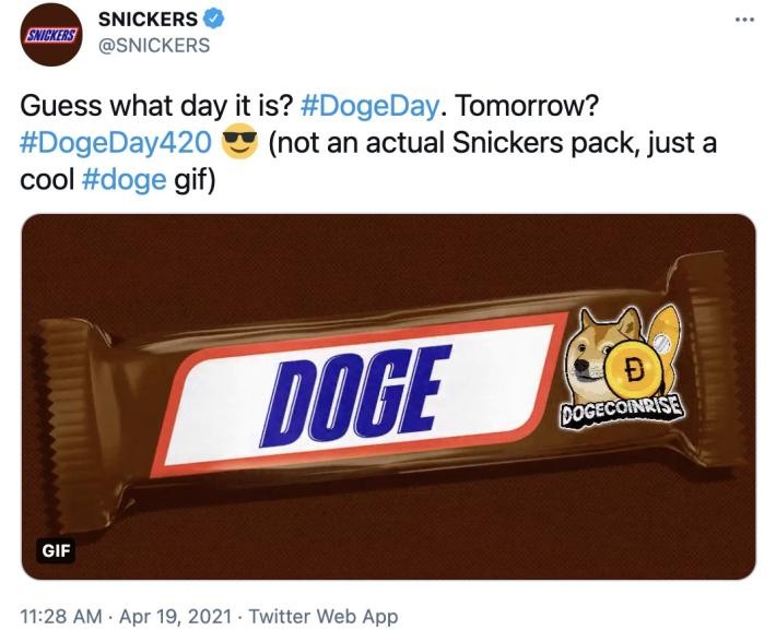 金色观察 | 狗狗币和传统公司的梦幻联动