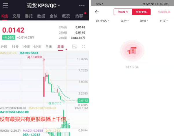 曝光丨ZB中币买卖所联合庄家割韭菜，暴降归零，还删去买卖记载